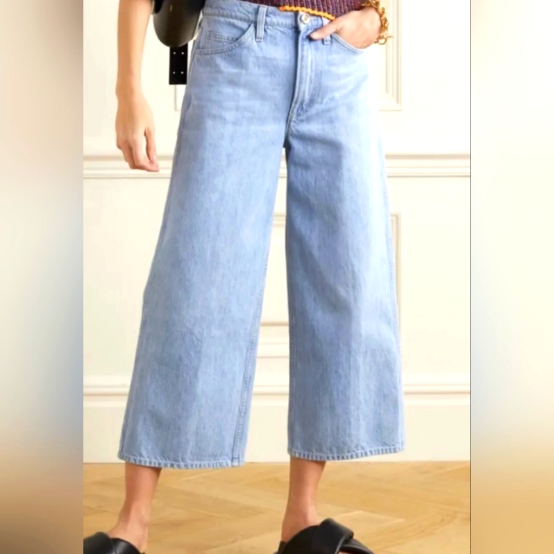 Frame Le Italien Wide Leg Crop Jeans Size 24 I’m Turi Nwt $338